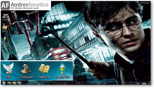 Harry Potter y Las Reliquias de la Muerte Tema para Windows 7 descargar pelicula