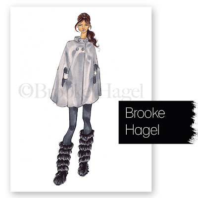 Fashion Capes 2010 on Brooke Hagel Fashion Illustration Blog  Chic Cape Illustrations