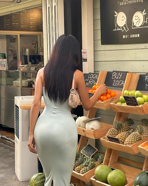 Chayanon jaratthong – Most Beautiful Thailand Transgender Women's Strapless Sleeveless Split Back Long Bodycon Tube Dress