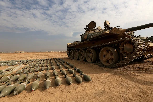 Image Attribute: A captured Islamic State tank and shells are seen at the Iraqi army base in Qaraqosh, east of Mosul, Iraq November 8, 2016. REUTERS/Zohra Bensemra/File Photo   