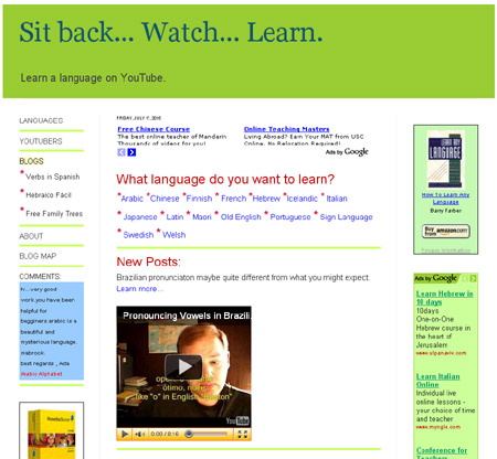 Sit back... Watch... Learn (Learn a language on YouTube ...