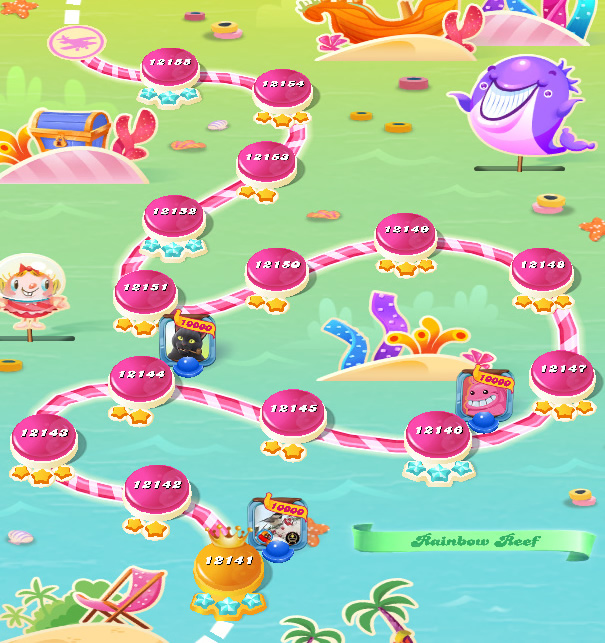 Candy Crush Saga level 12141-12155