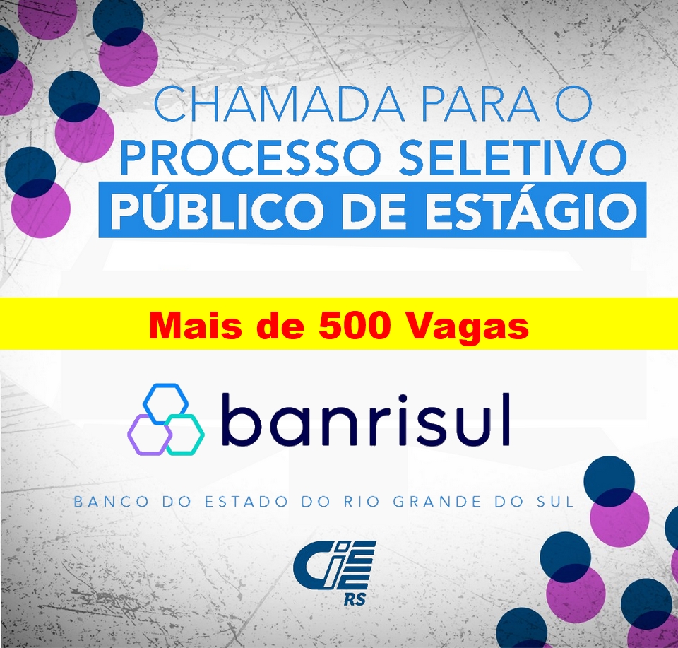 Barisul abre mais de 500 vagas para estagiários em todo RS