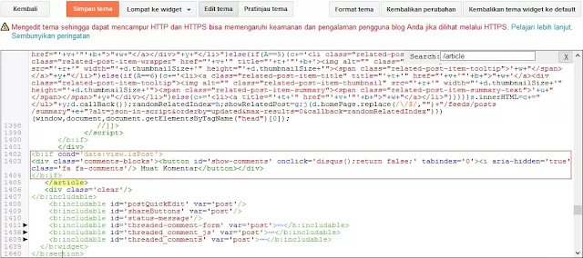 Cara Mudah Membuat Tombol Disqus Load Comments On Click di Blogger