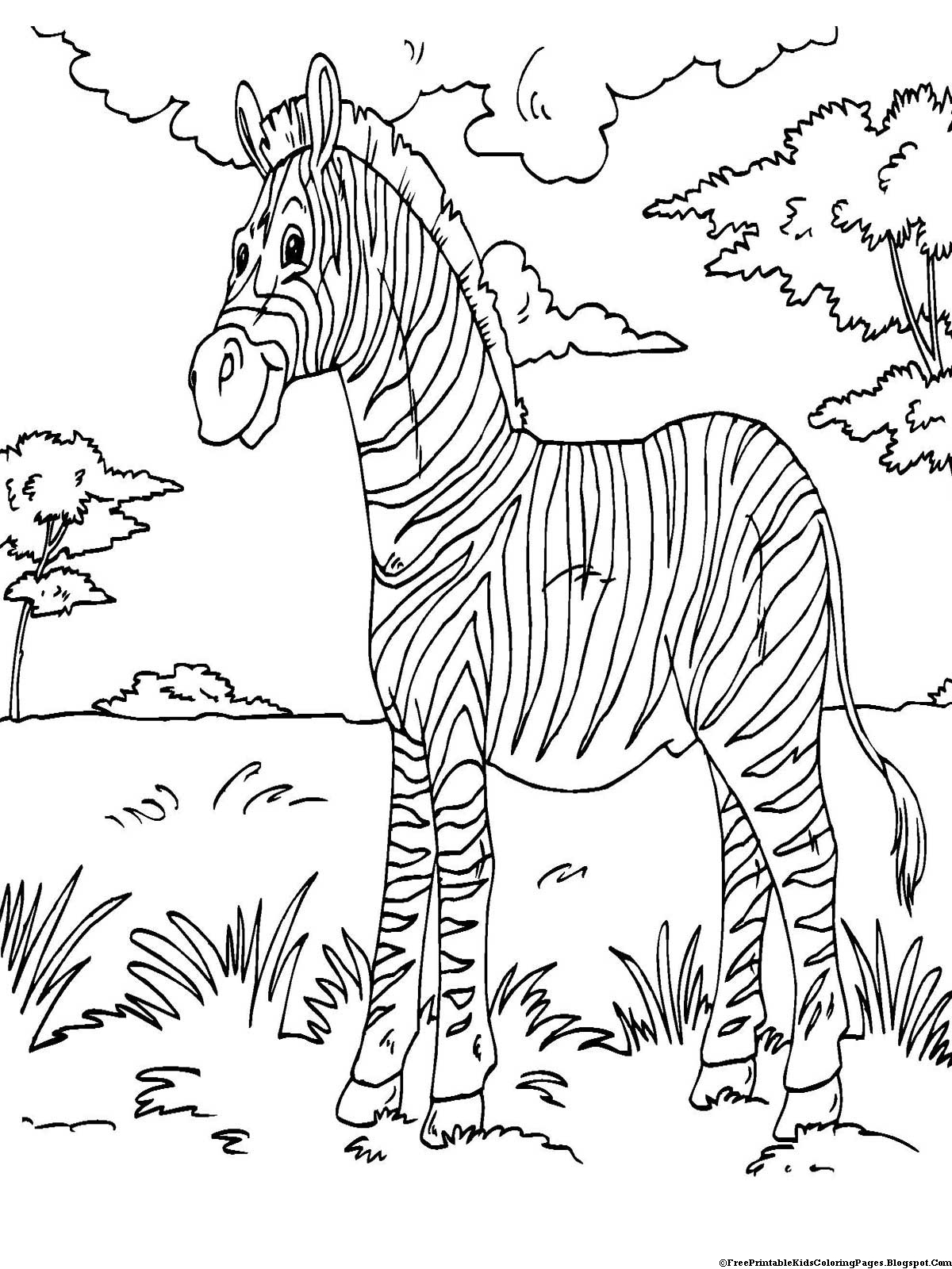 Download Zebra Coloring Pages - Free Printable Kids Coloring Pages