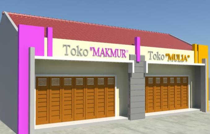  Toko  Minimalis T 36 3D Render Art Sharing dan Tutorial 