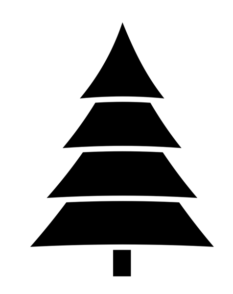 Christmas Black and White Clipart