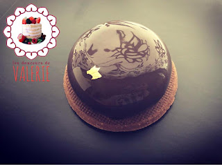 Entremet Chocolat Citron Stone Silikomart Professional La Boutique des Chefs Air Mat Feuilles d'or Scrapcooking