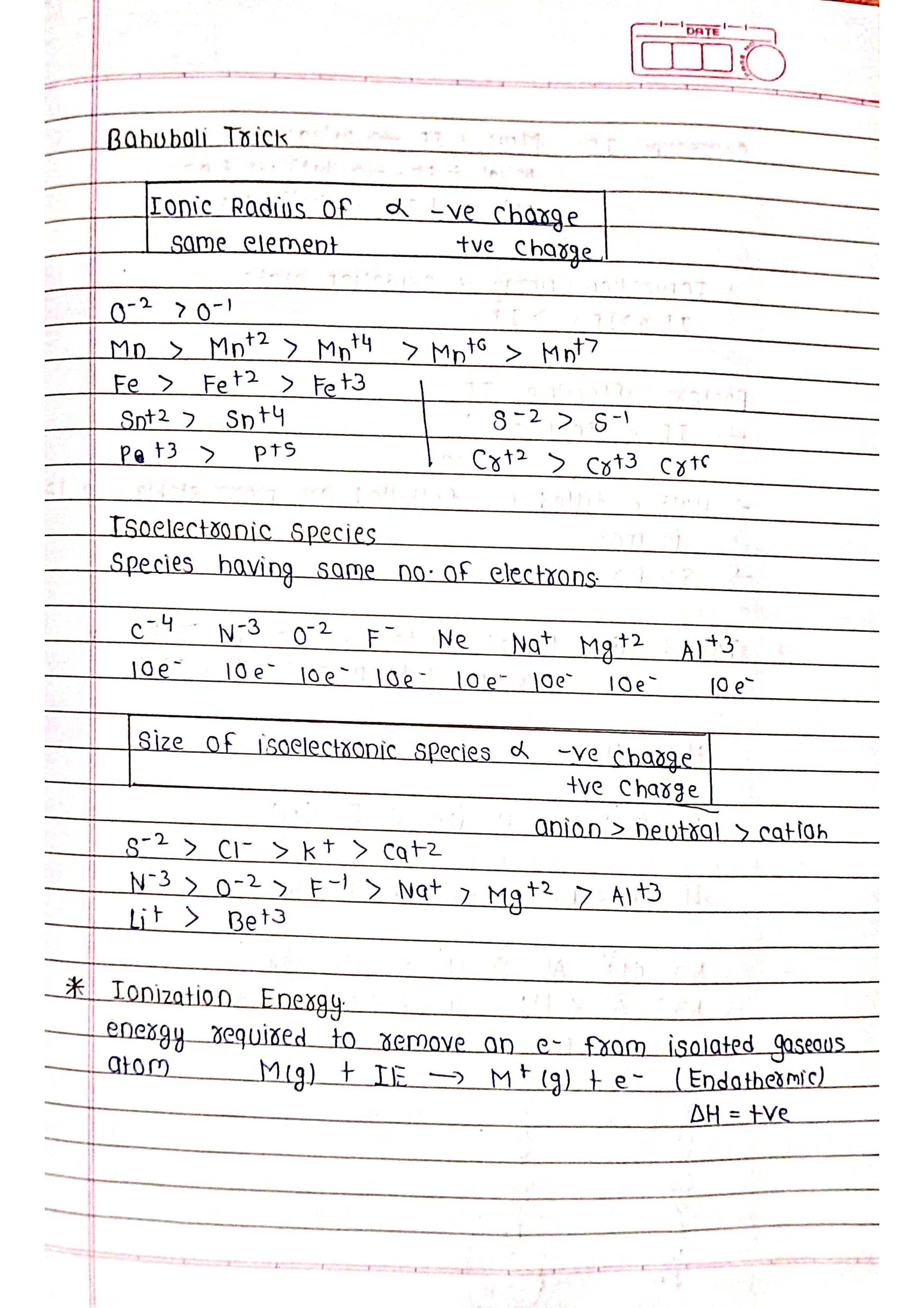 Periodic Table - Chemistry Short Notes