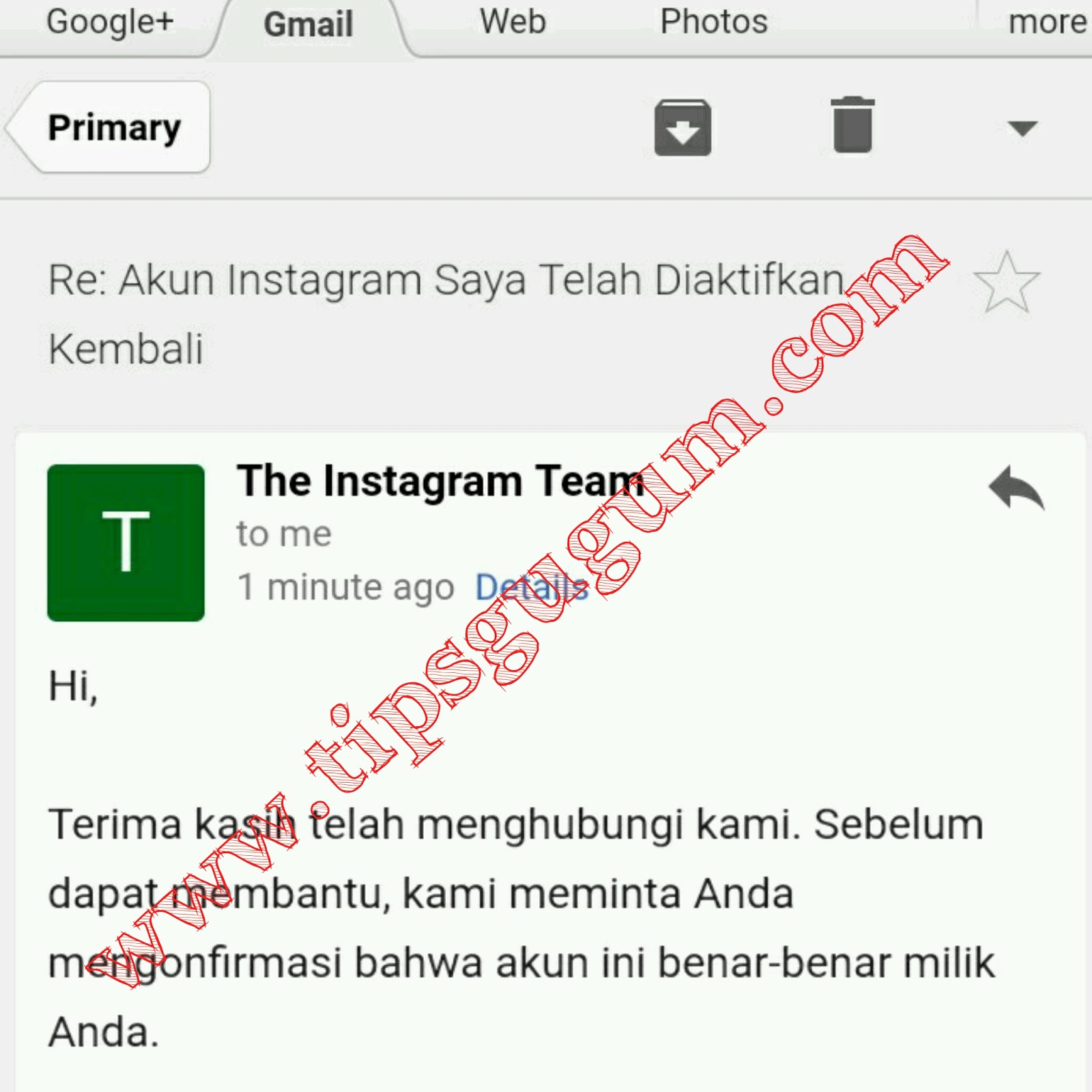 TIPS JIKA AKUN INSTAGRAM DINONAKTIFKAN TIPSGUGUM