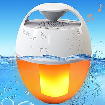 KingSom Pool Speakers with Flame Lights