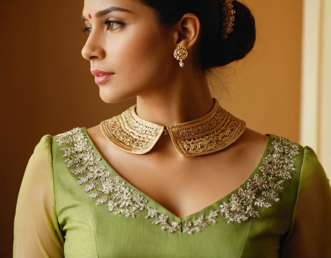 Collar Neck Blouse Back Designs