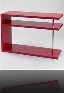 Console contemporaine rouge