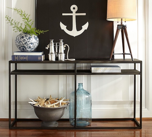 Nautical Console Table Decor by Pottery Barn