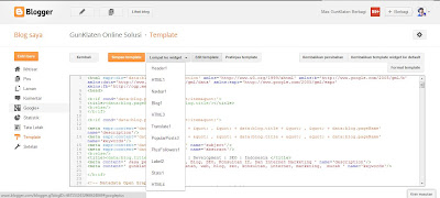 Fitur Edit HTML Di Blogspot 2013