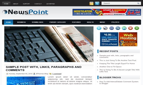 NewsPoint Blogger Template