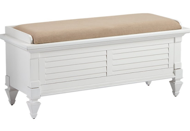 Design 7: White Storage Bench