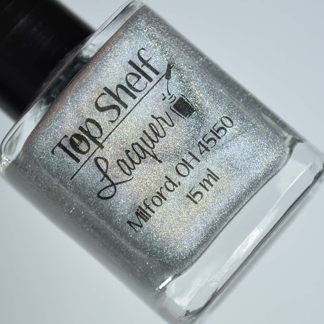 silver holographic nail polish