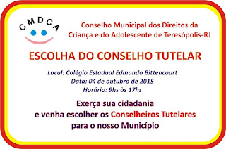 Eleição do Conselho Tutelar de Teresópolis neste domingo, dia 4