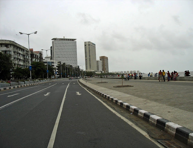 Close-up of Marine Drive Mumbai
