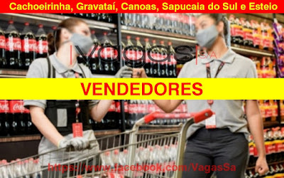 Coca-Cola abre vagas para Vendedores em Cachoeirinha, Canoas, Esteio e Sapucaia