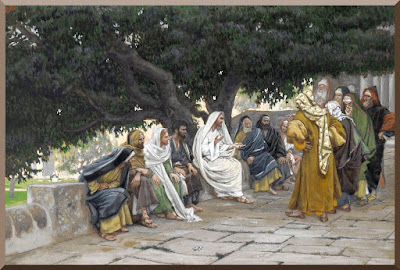 "The Pharisees and the Saduccees Come to Tempt Jesus" -- by James Tissot - PD-1923