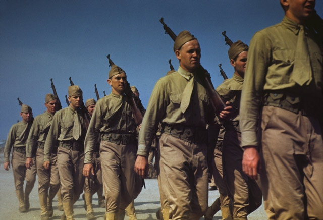 US Marines at Parris Island, May 1942 worldwartwo.filminspector.com