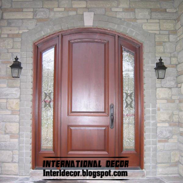 Classic wood doors designs, colors, wood doors with glass sides