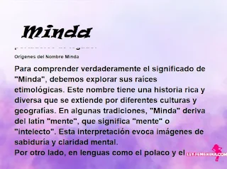 ▷ Significado del nombre Minda