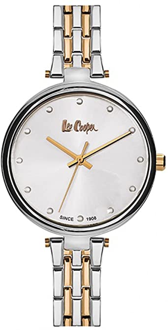 Lee Cooper [Q0705] - Wrist Watch 'French Touch' 'Lee Cooper' Silvery Golden Pink (Gold Pink)- 35 mm (1.38'').