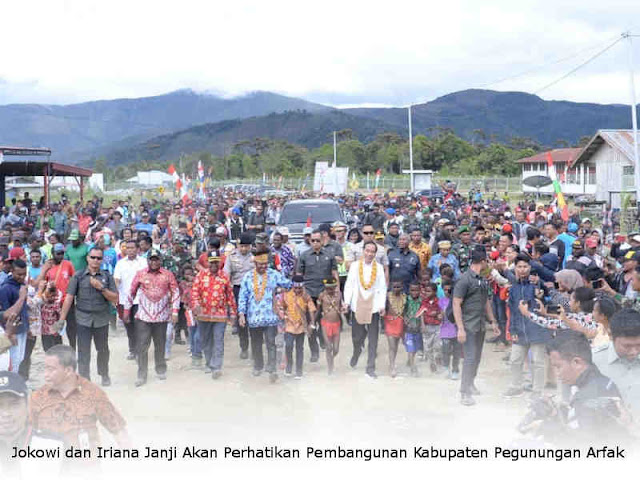 Jokowi dan Iriana Janji Akan Perhatikan Pembangunan Kabupaten Pegunungan Arfak