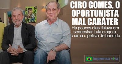 Resultado de imagem para ciro e lula