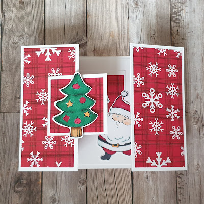 Be jolly Stampin up Christmas card fun fold