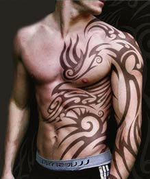 Strong Man Tribal Tattoos Design 
