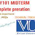 PHY101 Most Important MCQs/Midterm Solved Past Paper