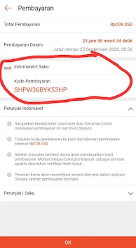 Cara Bayar Shopee di Indomaret
