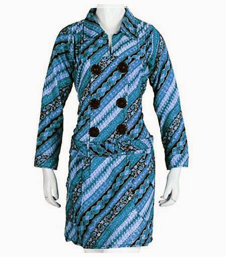 10 Baju Batik Wanita Modern Lengan Panjang Desain Unik 