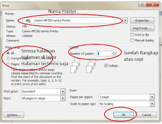  Langkah mencetak dokumen Microsoft Word dengan memakai printer Cara Mencetak Dokumen Microsoft Word