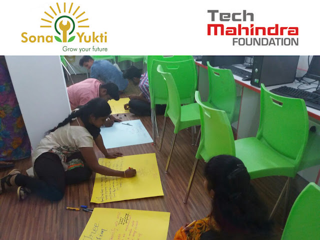 Family Tree design by students of the Tech Mahindra Foundation & Sona Yukti's free medical coding training in Chennai 