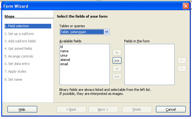 Cara Membuat Form di Openoffice Base