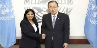 Canciller venezolana aborda tensión fronteriza con Ban Ki-moon  - Créditos de image HispanTV