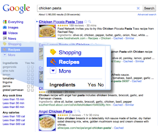 Google recipe view