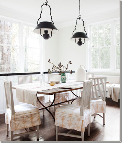 white breakfast room