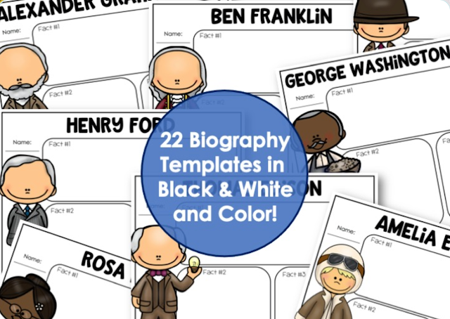 Grab these free biography templates to help you teach biographies in your classroom.