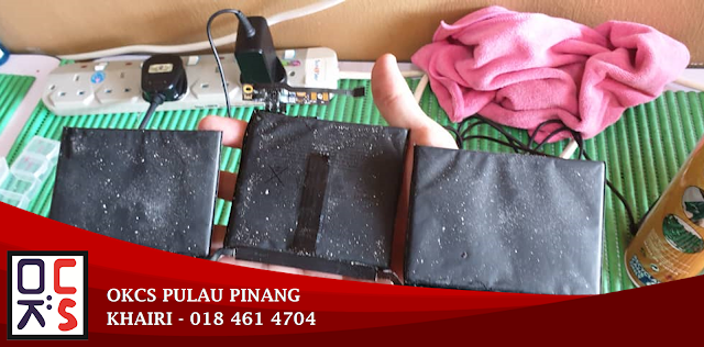 SOLVED : KEDAI REPAIR MACBOOK SUNGAI BAKAP | MACBOOK PRO 13 MODEL A1708 BATTERY BLOATED, MACBOOK CAN'T CLOSE LED SCREEN BECAUSE BATTERY BLOATED, BATTERY PROBLEM