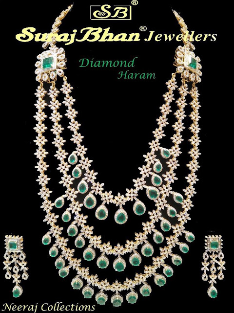 Diamond Emerald Long Haar by Suraj Bhan