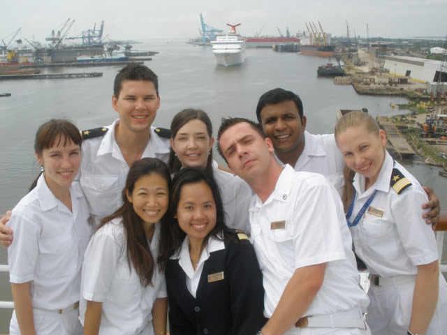 cruise ship staff - group photo