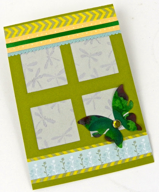 vellum windowpane butterfly handmade greeting card lisa fulmer