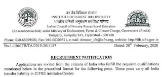 Institute of Forest Biodiversity (IFB) Technical Assistant Previous Question Papers and Syllabus 2020