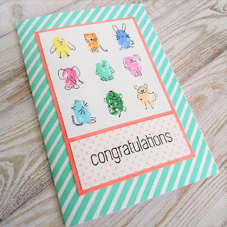 Girly card with the Fingerprint Doodles stamp set from SSS